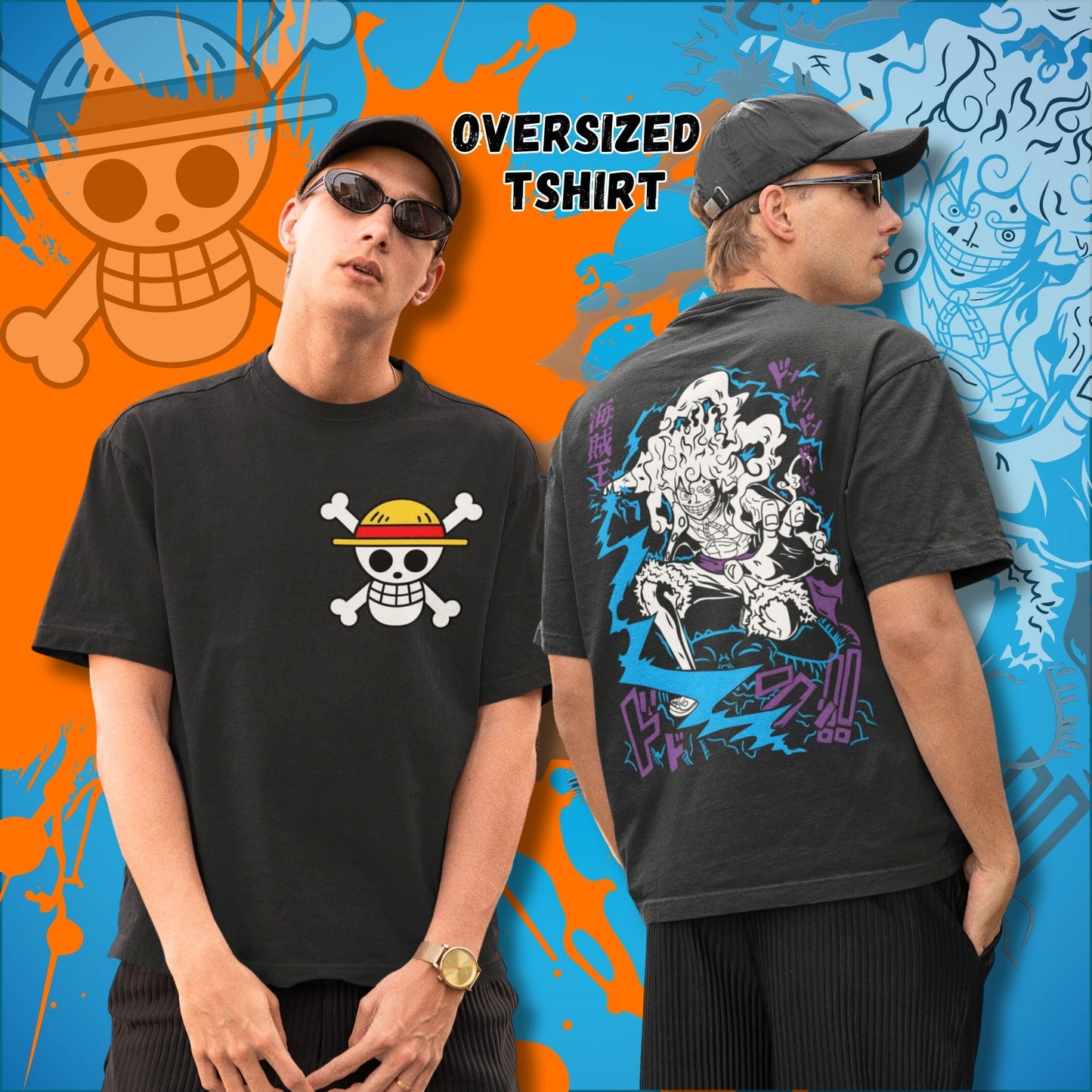 One Piece Luffy Gear 5 Oversized T-Shirt Nakama Edition