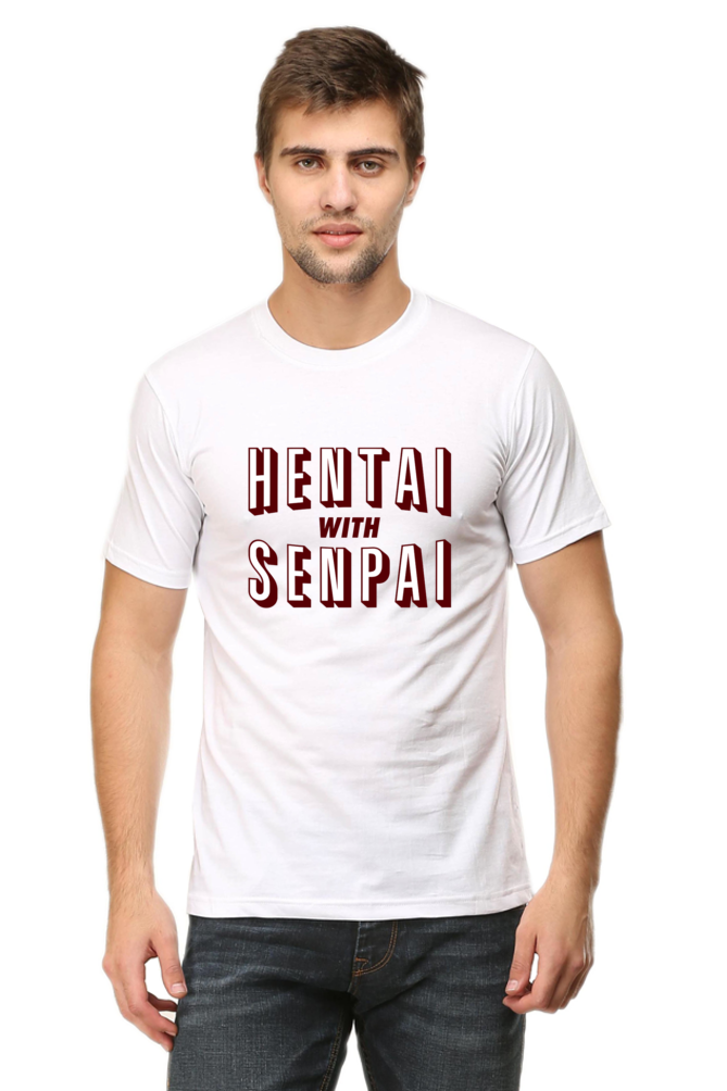 Hentai with Senpai Half Sleeve Unisex Tshirt
