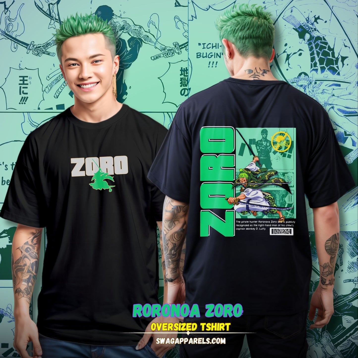 King of Hell Zoro Oversized T-Shirt
