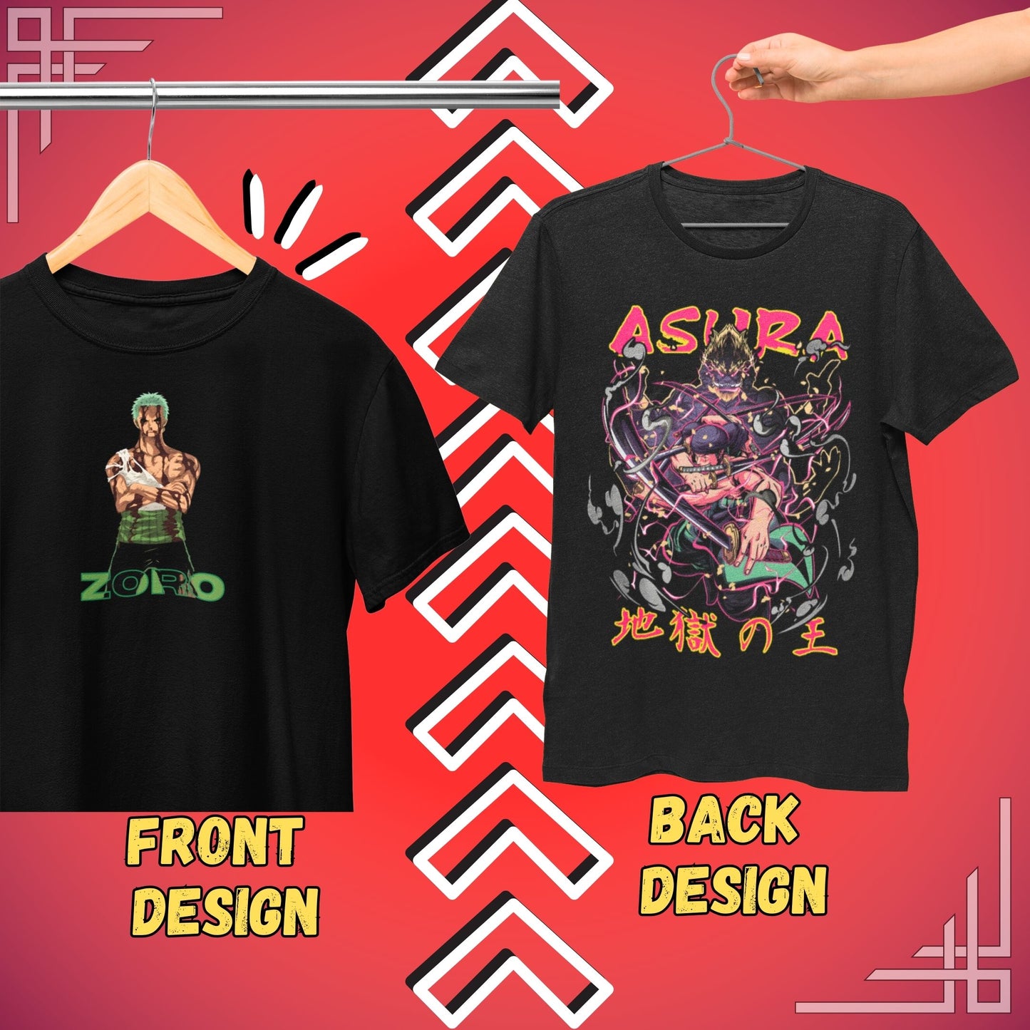 Roronoa Zoro Asura Mode Oversized T-Shirt