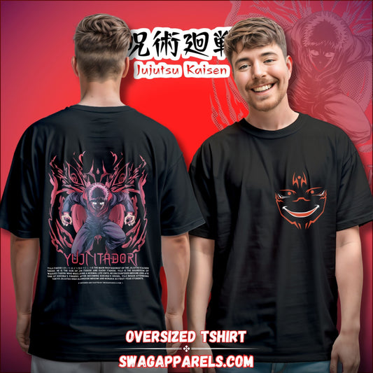 Yuji Itadori Jujutsu Kaisen Oversized Tshirt