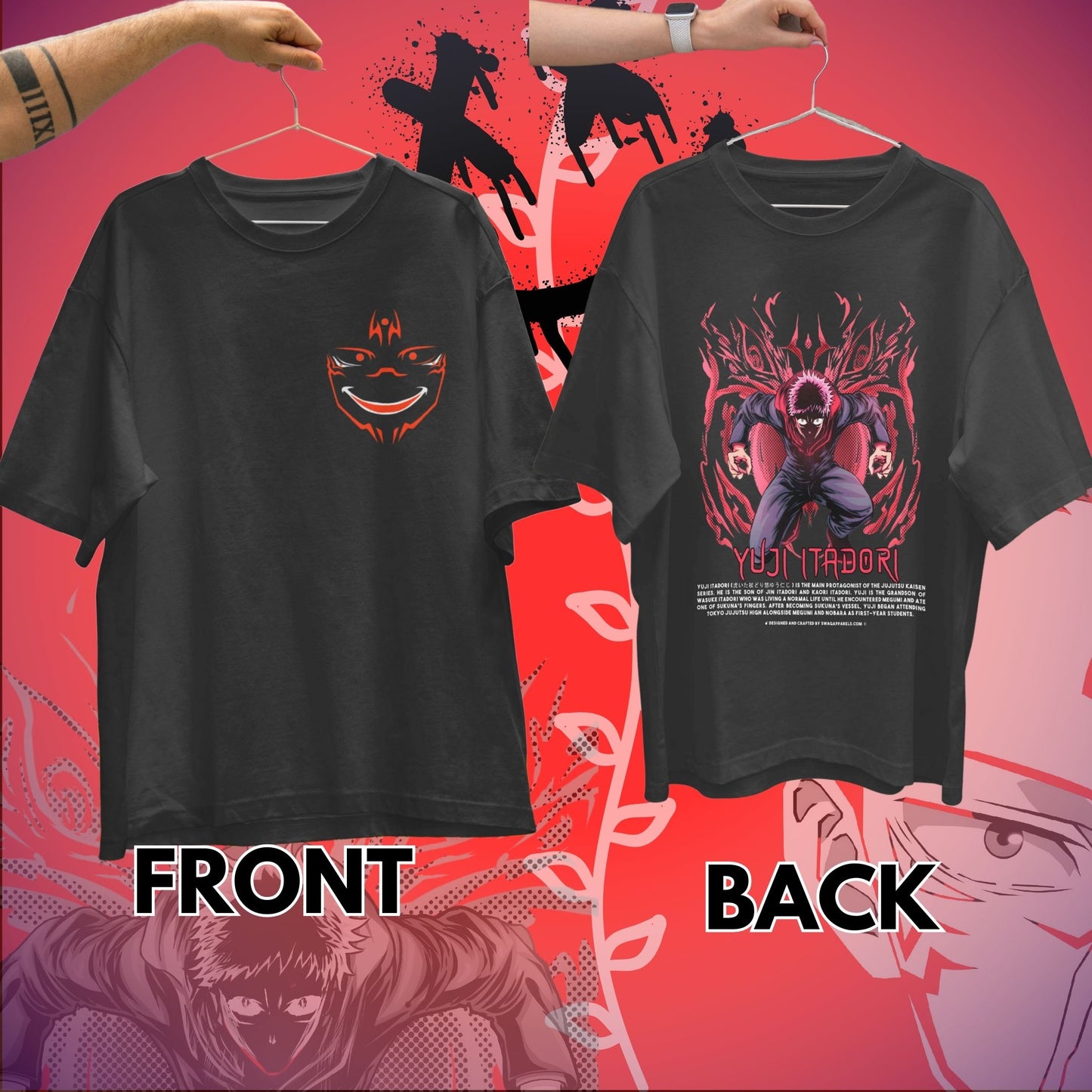 Yuji Itadori Jujutsu Kaisen Oversized Tshirt