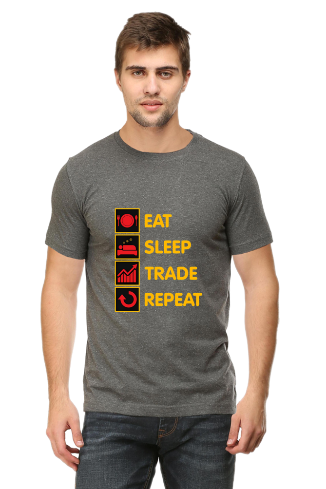 Eat Sleep Trade Repeat Half Sleeve Regular T-Shirt