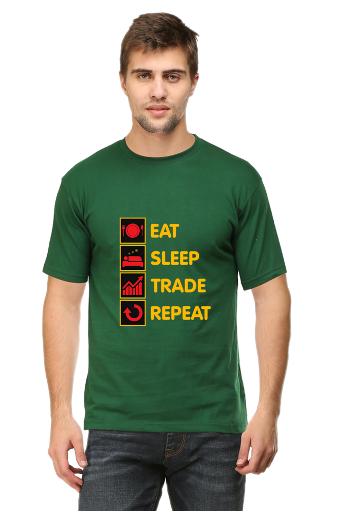 Eat Sleep Trade Repeat Half Sleeve Regular T-Shirt