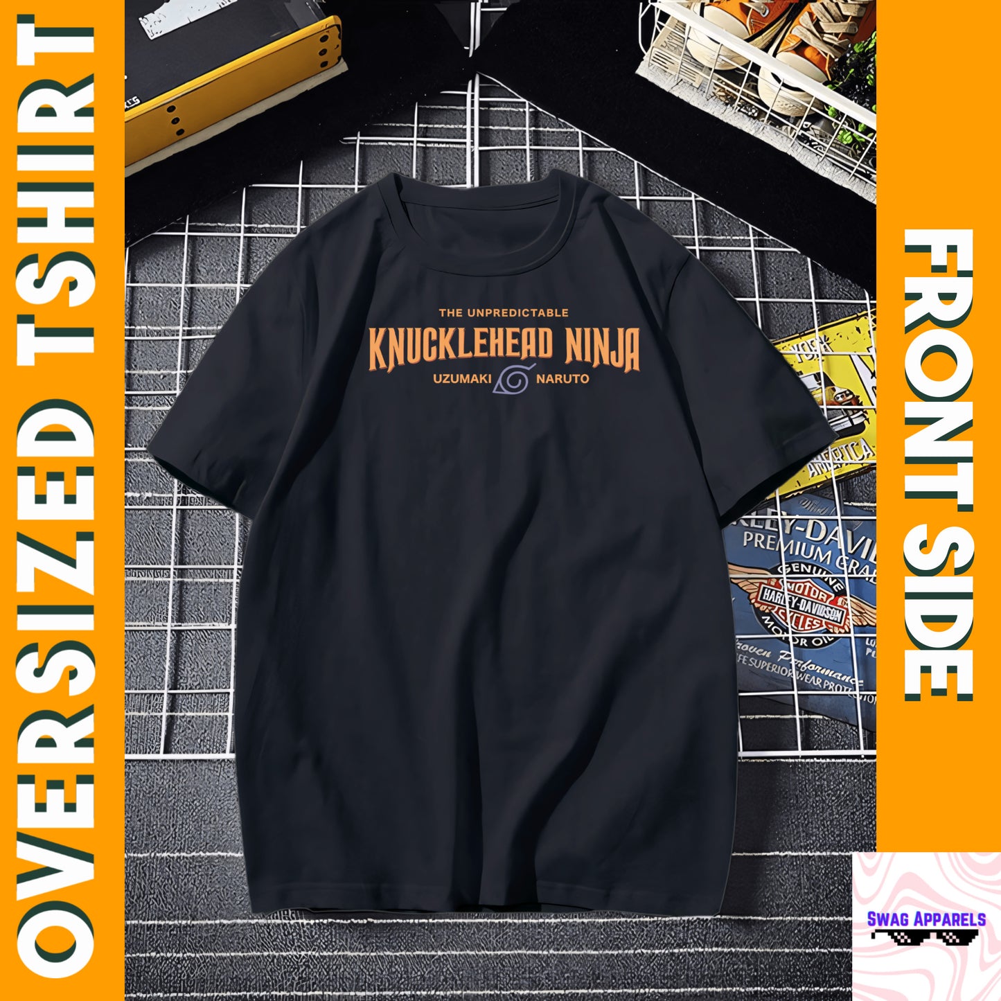 Naruto Jinchuriki Anime Oversized T-Shirt