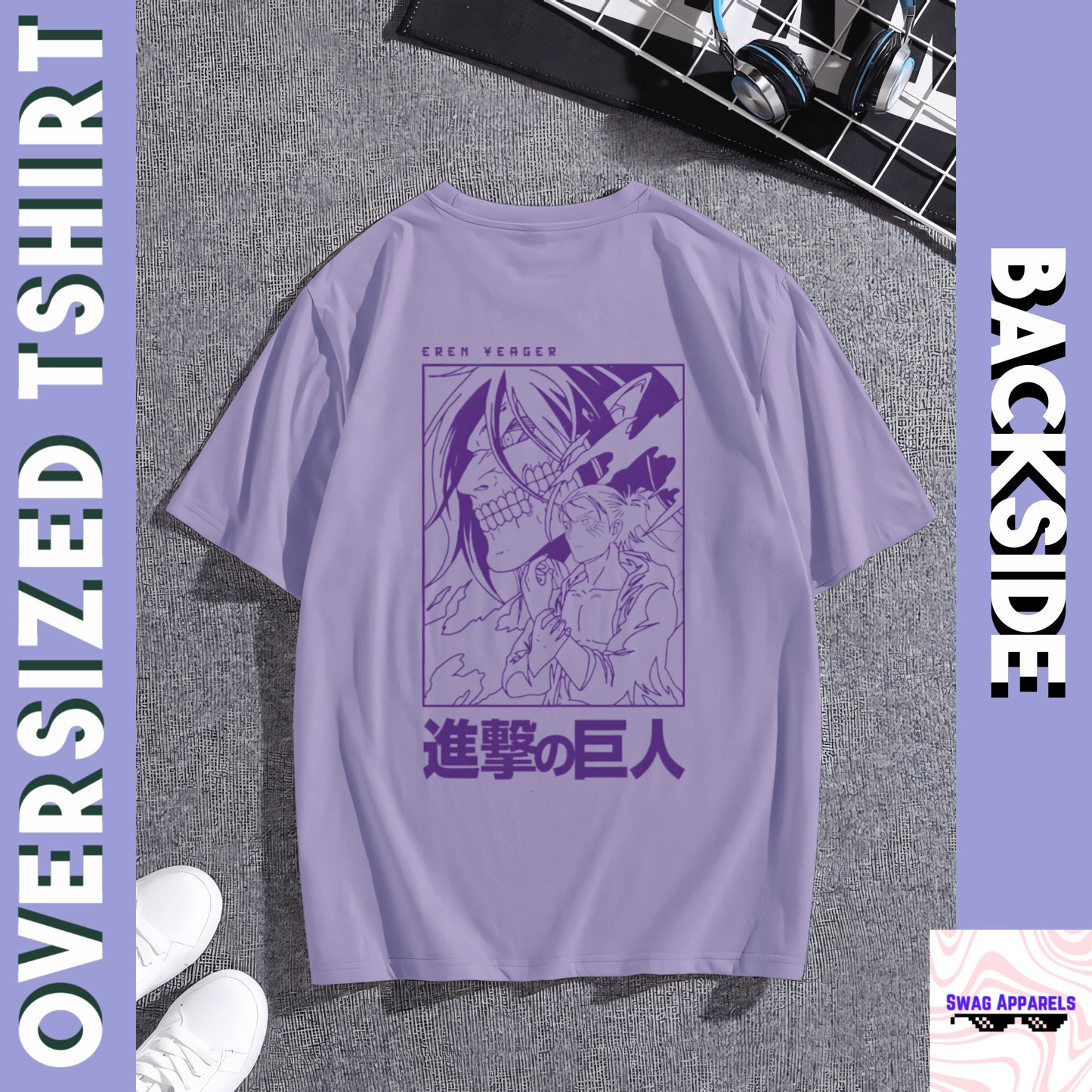Attack On Titan Anime Oversized Tshirt