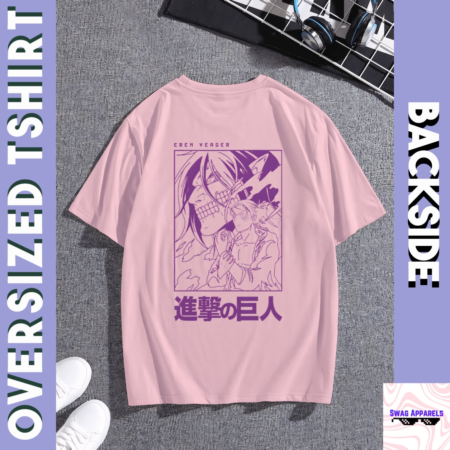 Attack On Titan Anime Oversized Tshirt