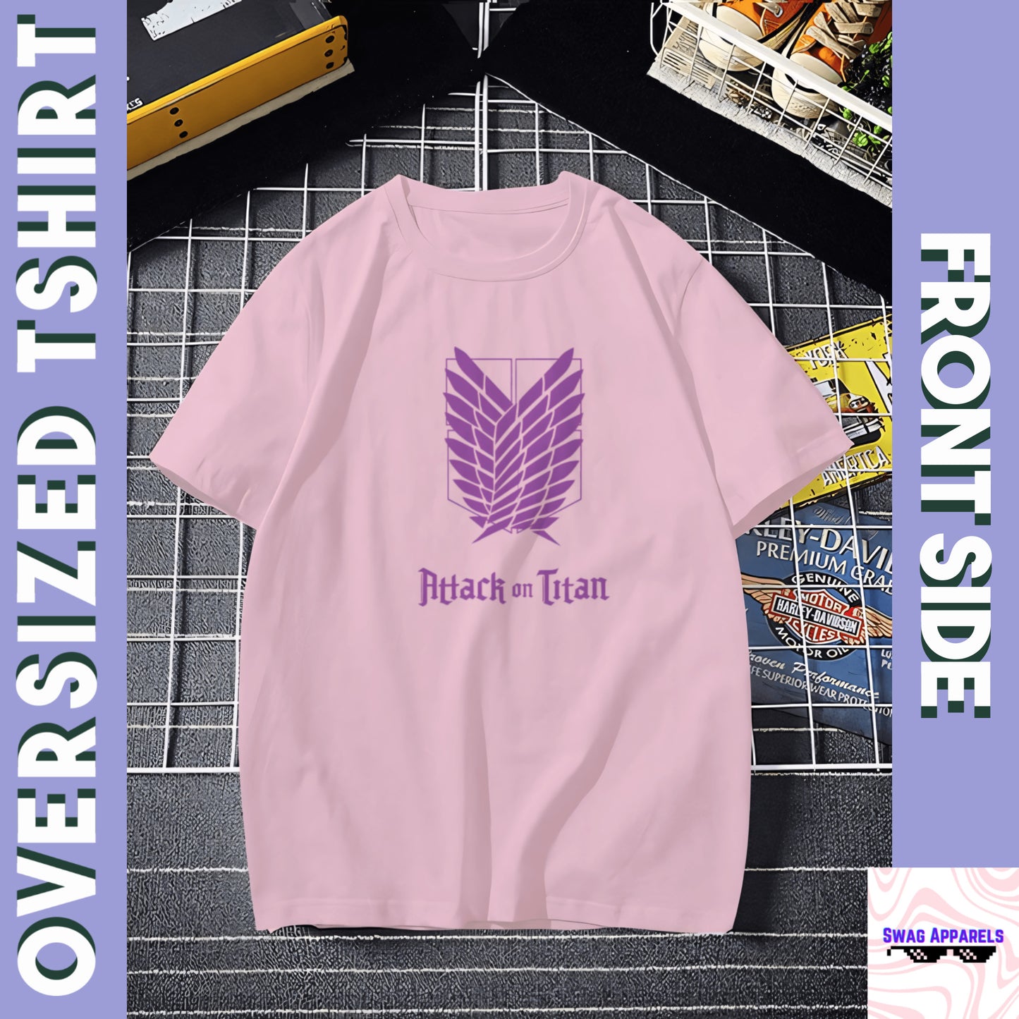 Attack On Titan Anime Oversized Tshirt