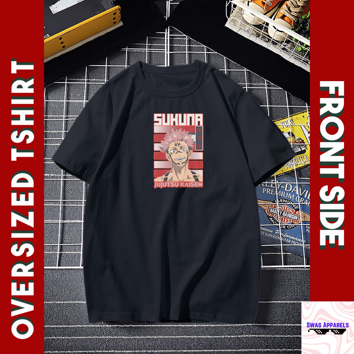 Sukuna King of Curses Jujutsu Kaisen Oversized Tee