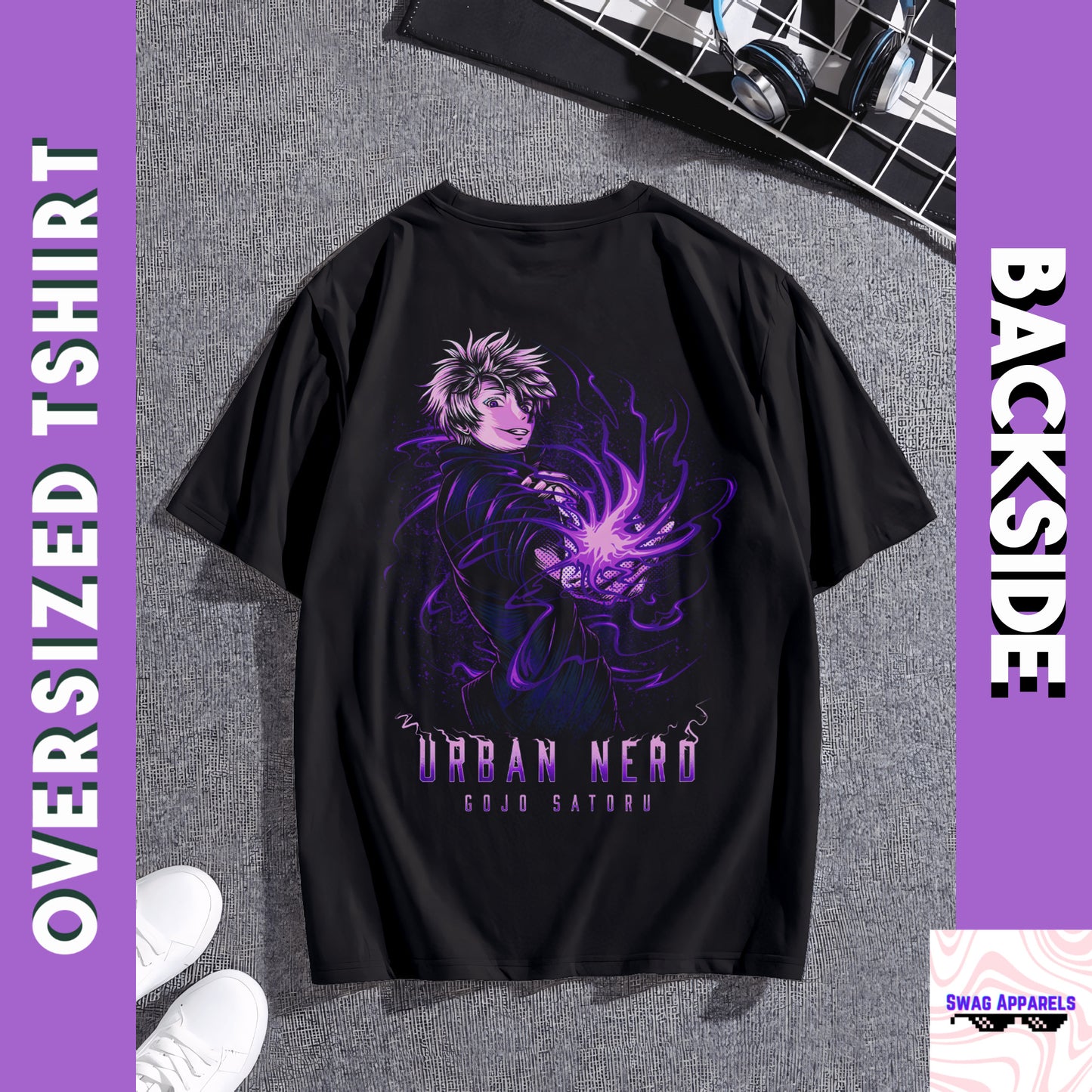 Jujutsu Kaisen's Gojo Hollow Purple Oversized Tee
