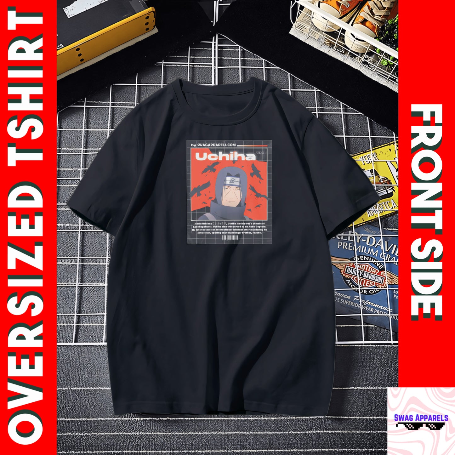 Itachi Uchiha Naruto Oversized Tshirt