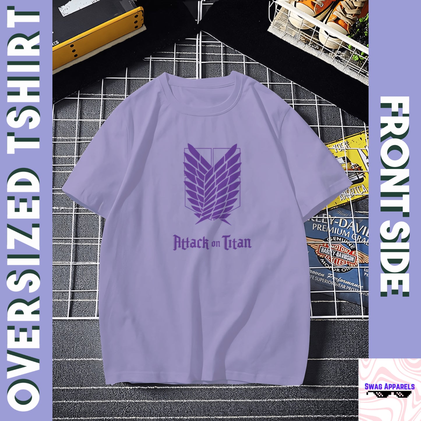 Attack On Titan Anime Oversized Tshirt