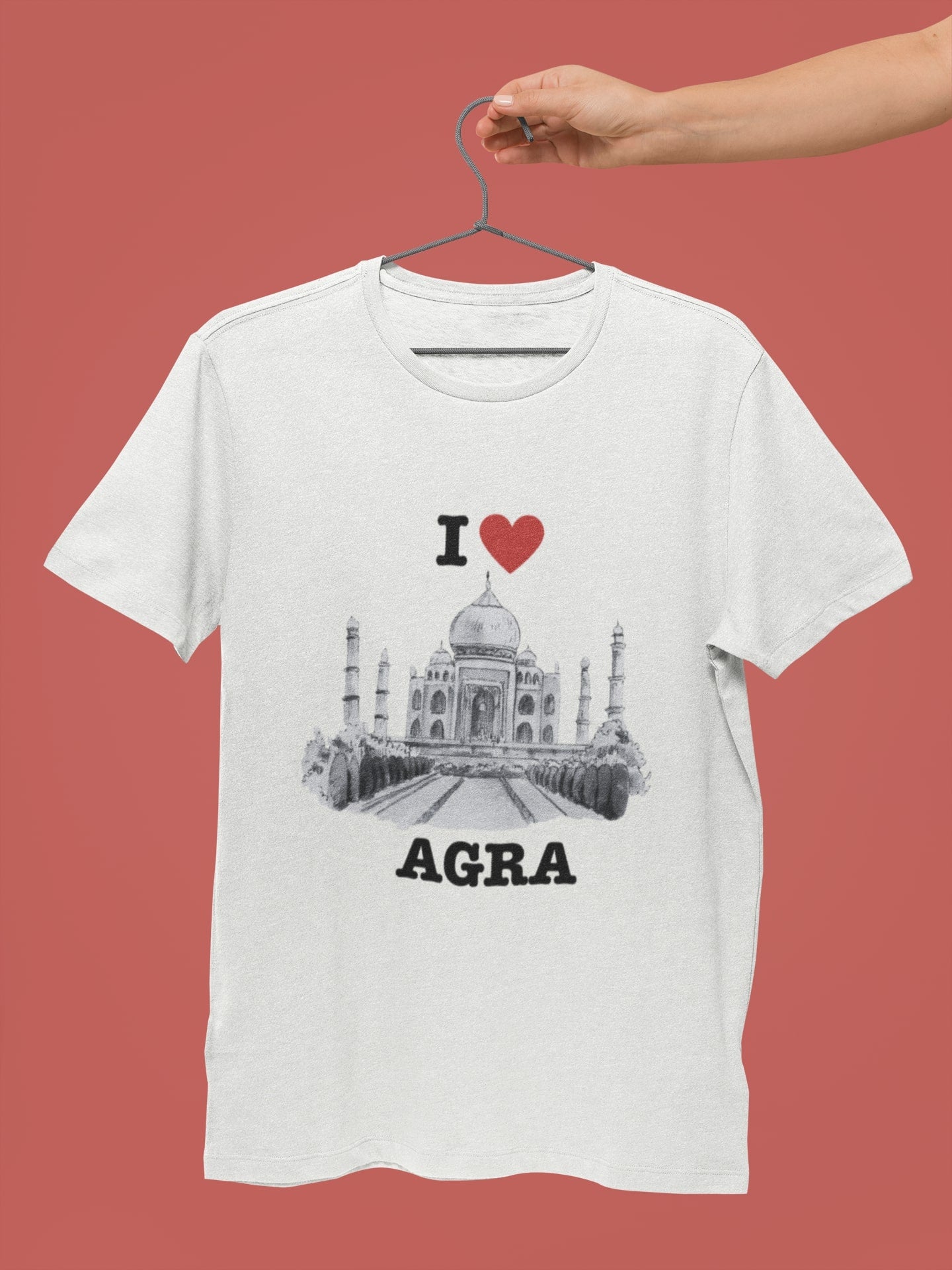 I Love Agra - Unisex White Tee