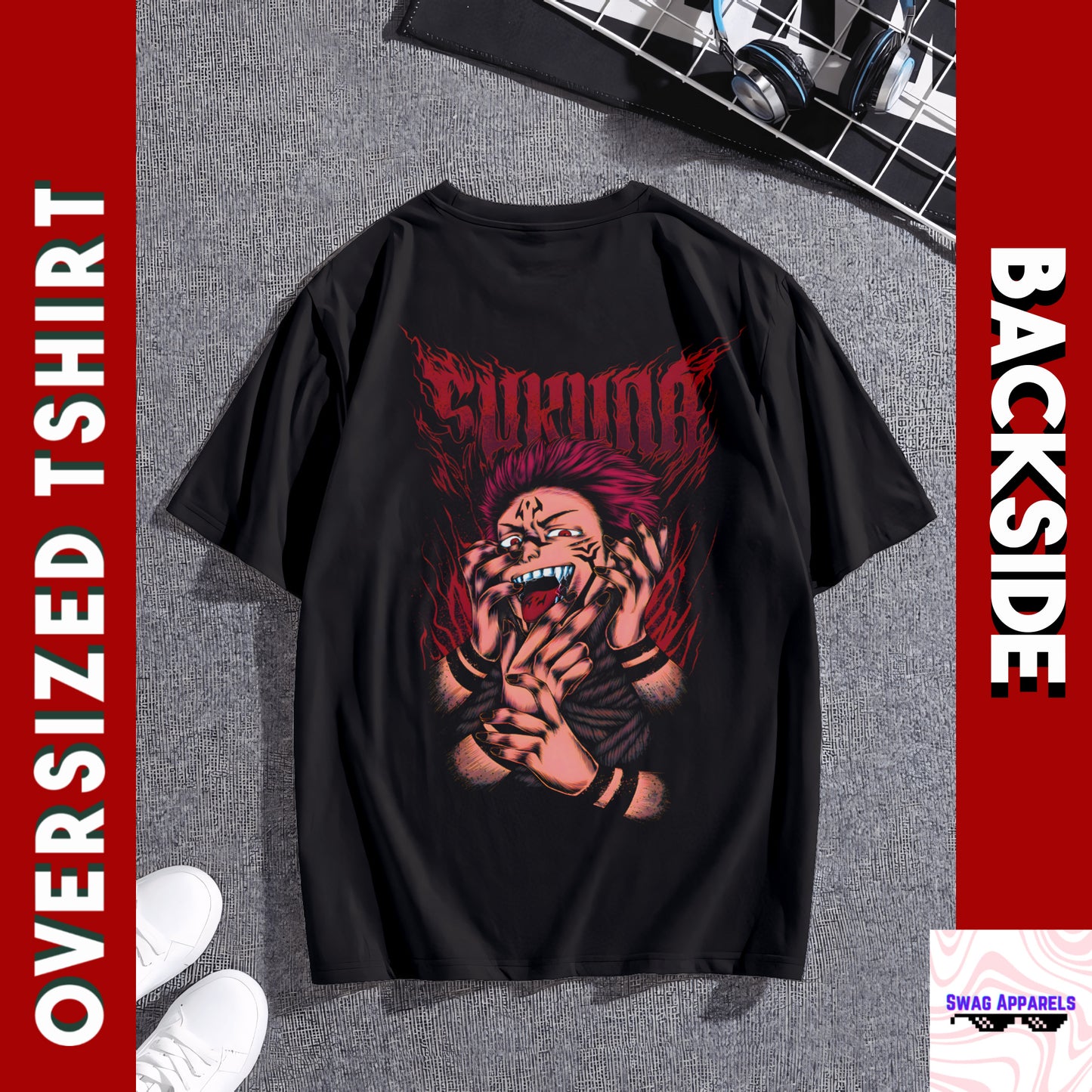 Sukuna King of Curses Jujutsu Kaisen Oversized Tee