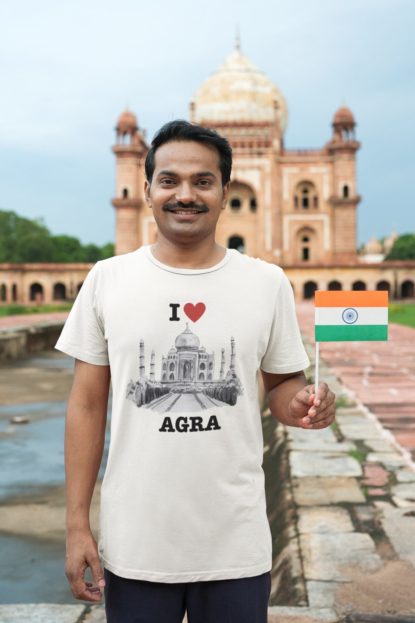 I Love Agra - Unisex White Tee