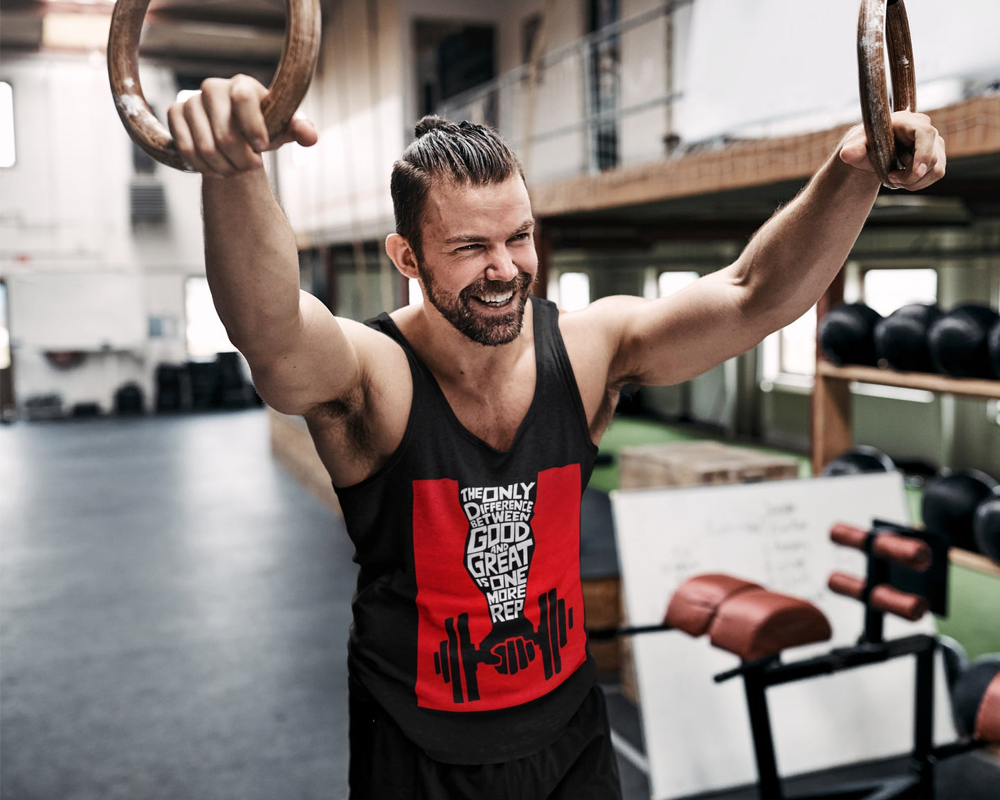 Good to Great Gym T-Shirt - One More Rep Motivational Fitness Tee