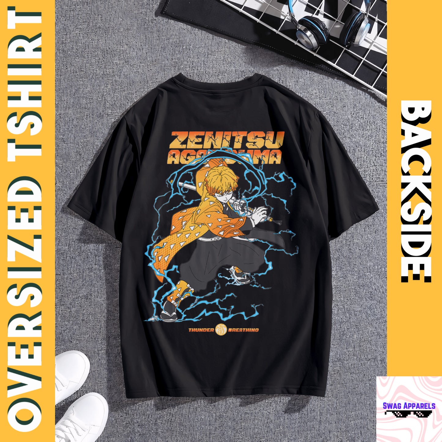 Zenitsu Thunder Style Demon Slayer Oversized T-Shirt