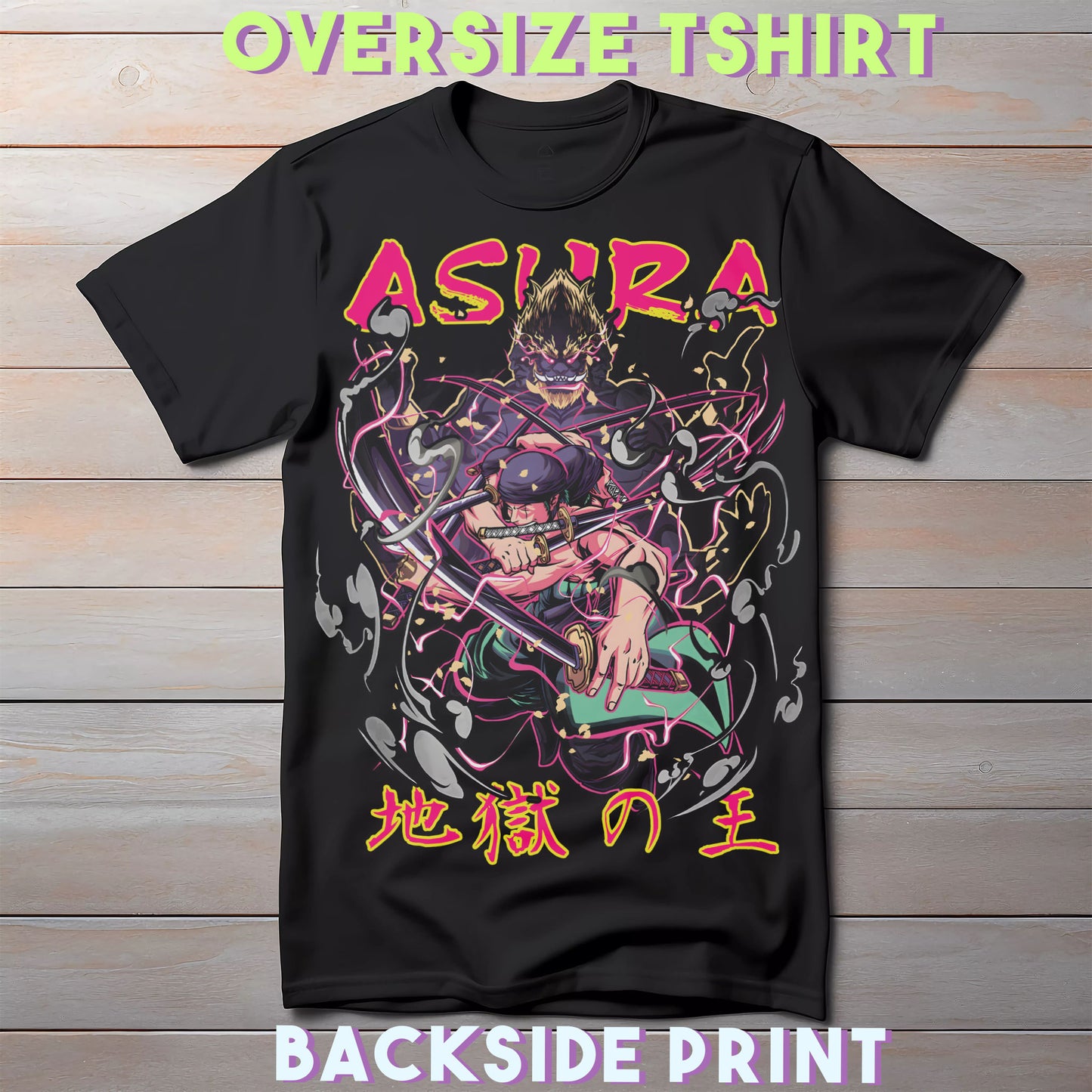 Roronoa Zoro Asura Mode Oversized T-Shirt