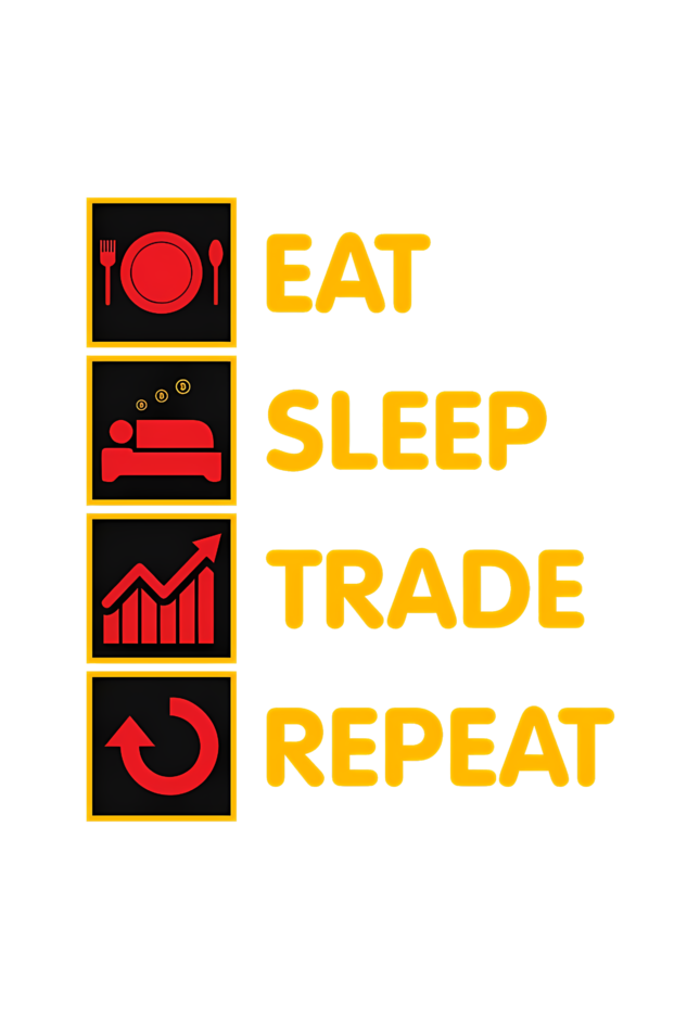 Eat Sleep Trade Repeat Half Sleeve Regular T-Shirt