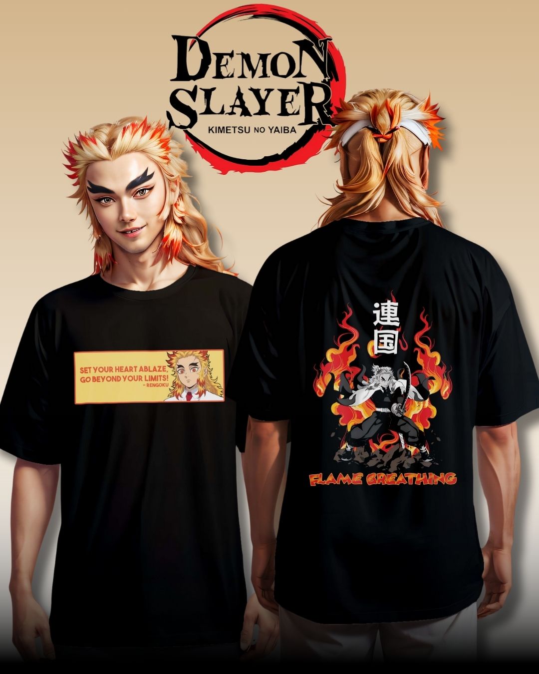 Demon Slayer Rengoku Oversized T-Shirt