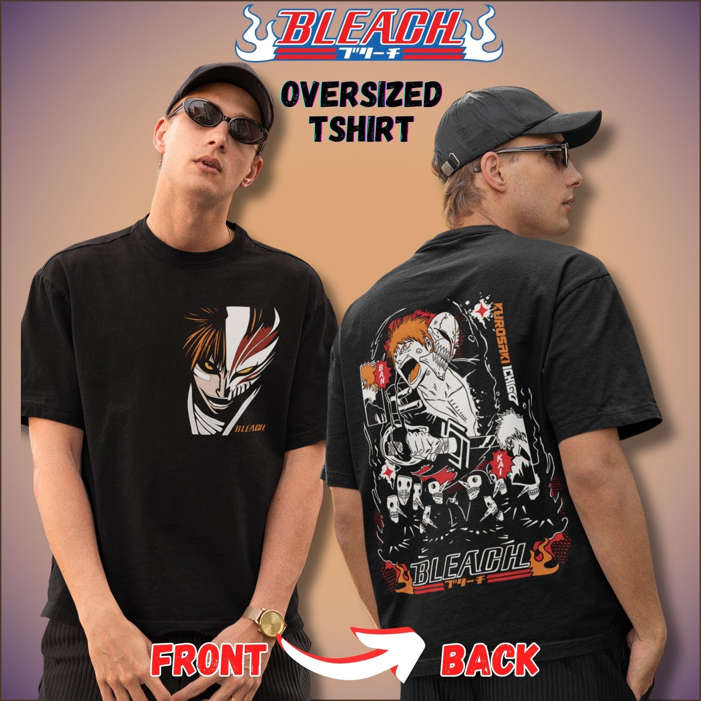 Bleach Ichigo Kurosaki Oversized Tshirt