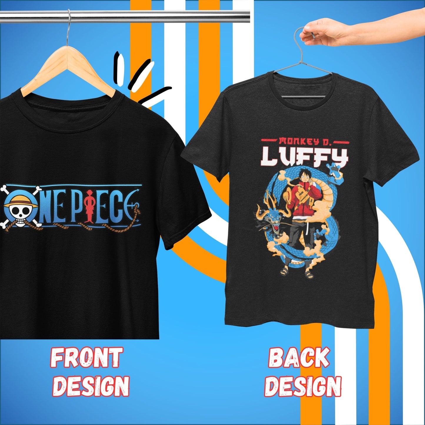 One Piece Anime T-Shirt: Luffy & Kaido Pirate Adventure