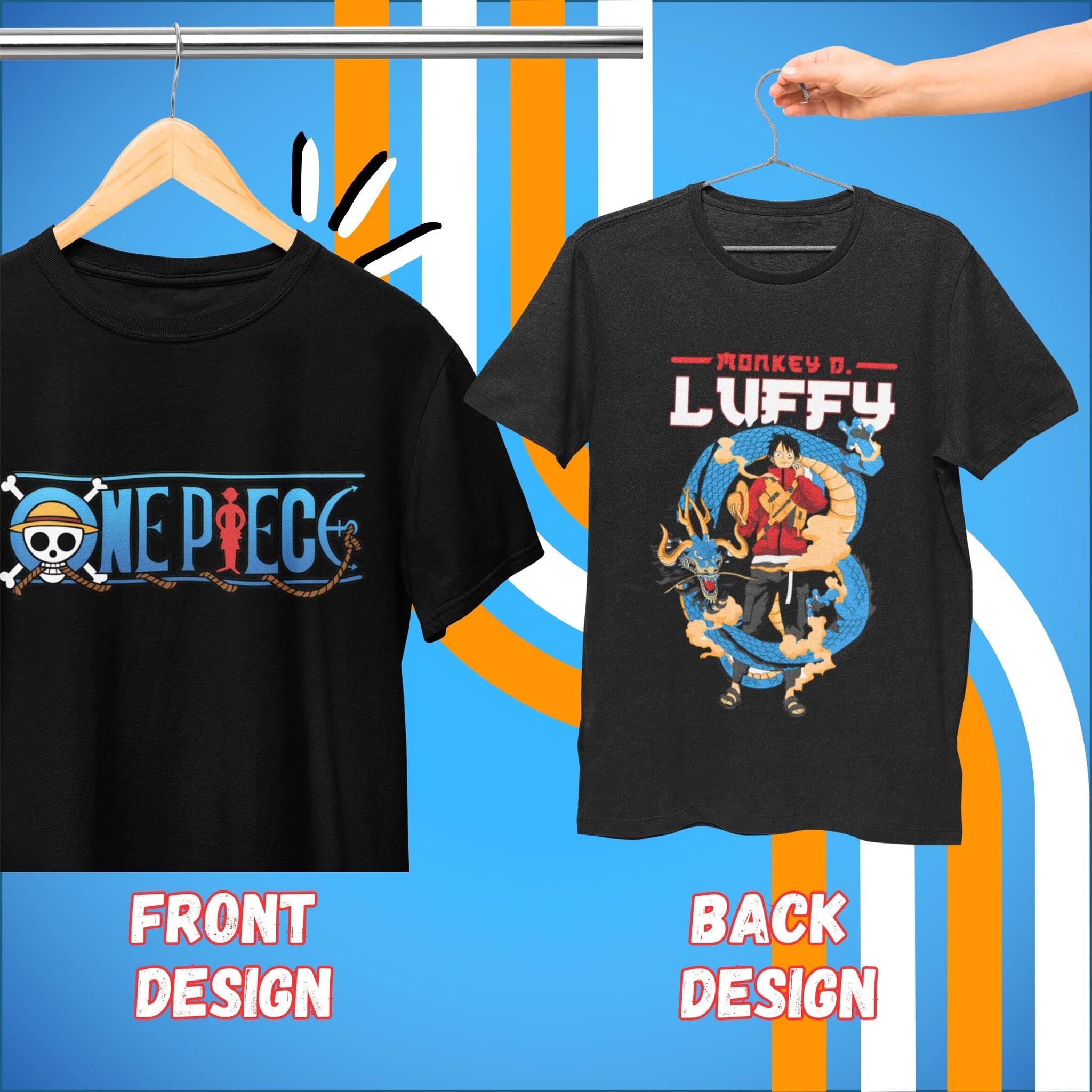 One Piece Anime T-Shirt: Luffy & Kaido Pirate Adventure