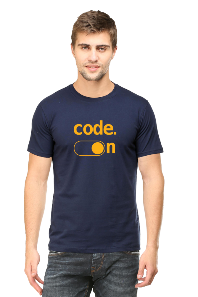Code On Half Sleeve Unisex T-Shirt for IT Enthusiasts