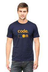 Code On Half Sleeve Unisex T-Shirt for IT Enthusiasts