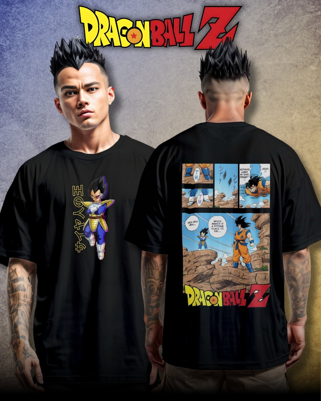 Vegeta Saiyan Prince Oversized Tshirt