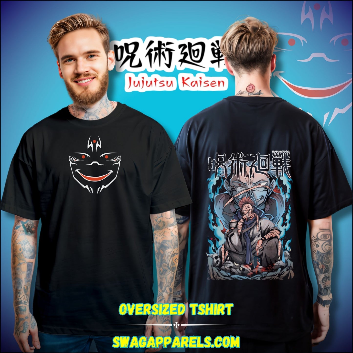 Sukuna Jujutsu Kaisen Oversized Tshirt