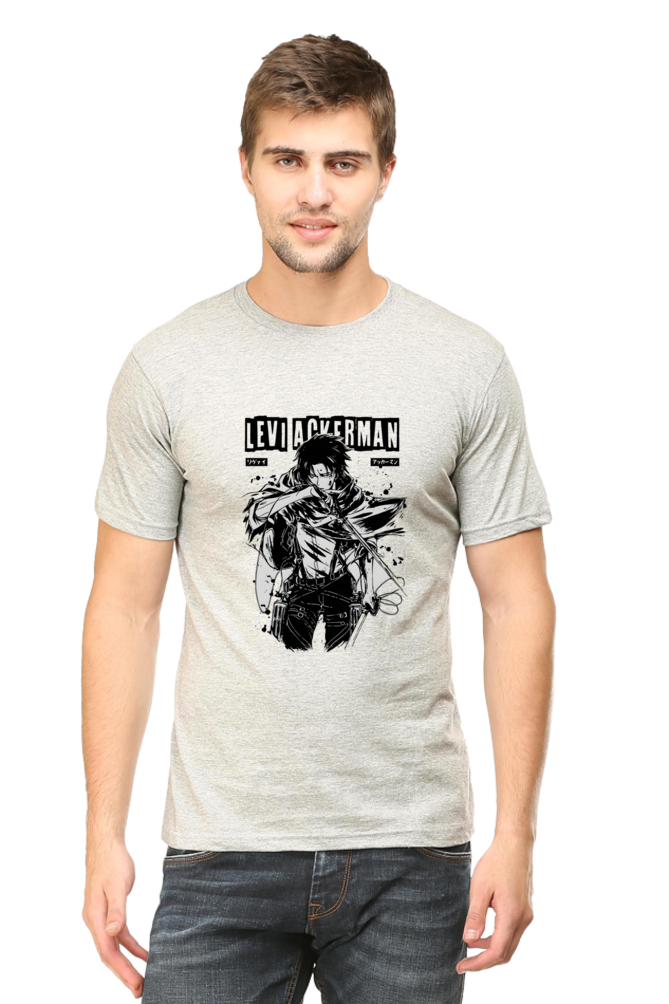 Levi Ackerman Attack on Titan Half-Sleeve Anime Tshirt