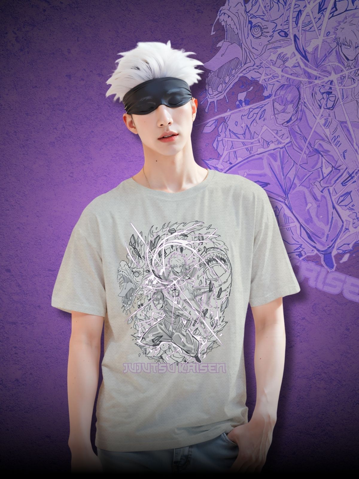 Jujutsu Kaisen's Gojo and Geto Half-Sleeve Tshirt