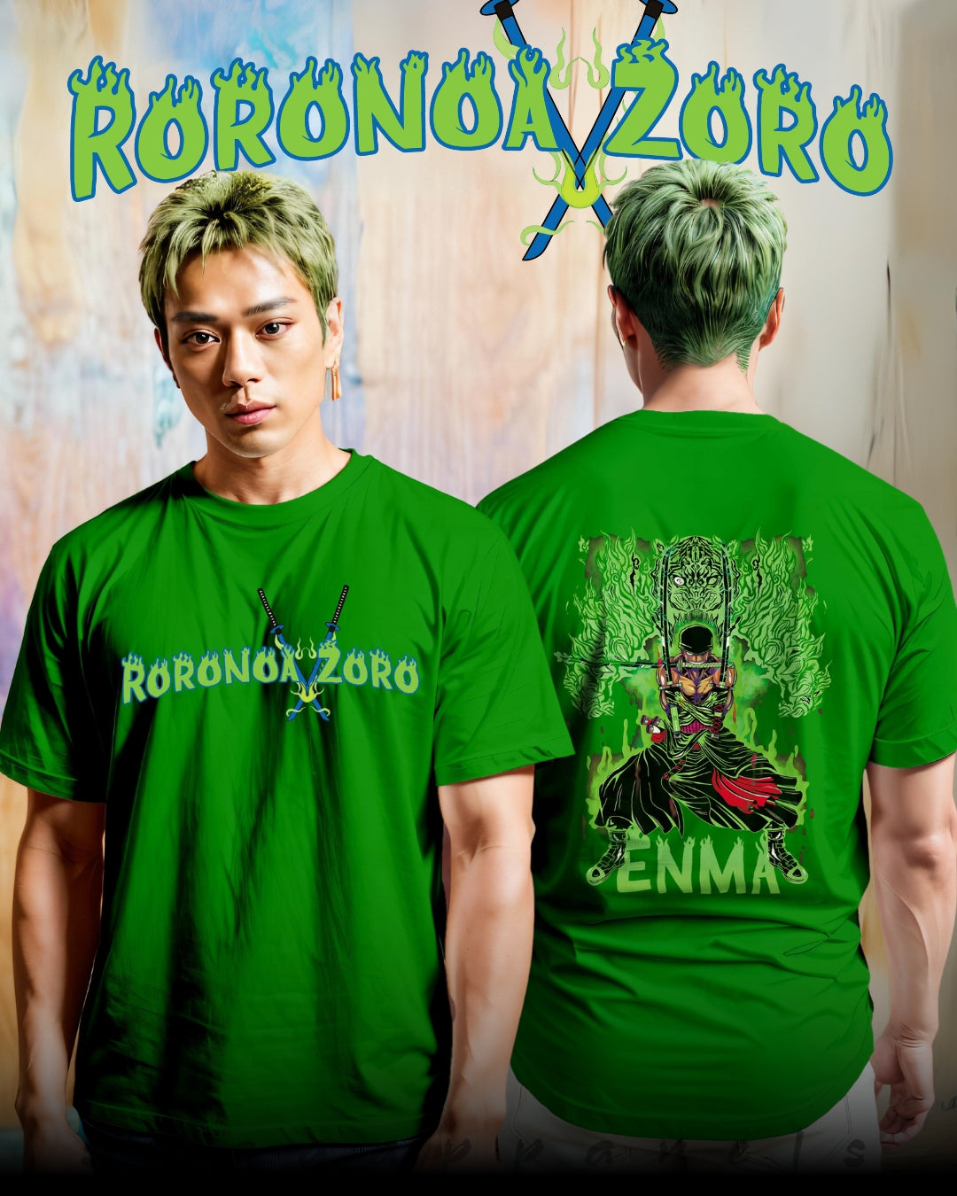 Roronoa Zoro Enma Half Sleeve Regular Fit