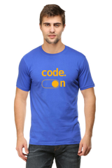 Code On Half Sleeve Unisex T-Shirt for IT Enthusiasts