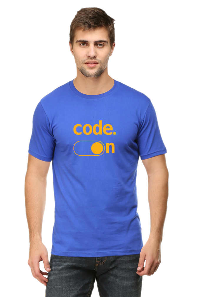 Code On Half Sleeve Unisex T-Shirt for IT Enthusiasts