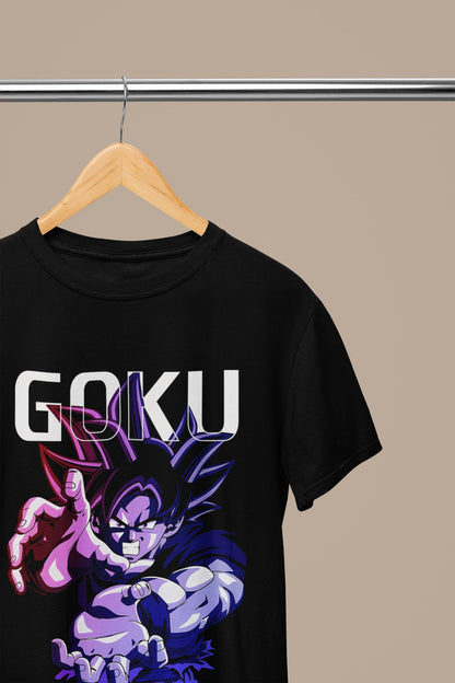 Goku Kamehameha Pose: Saiyan Power T-Shirt for Dragon Ball Z Lovers