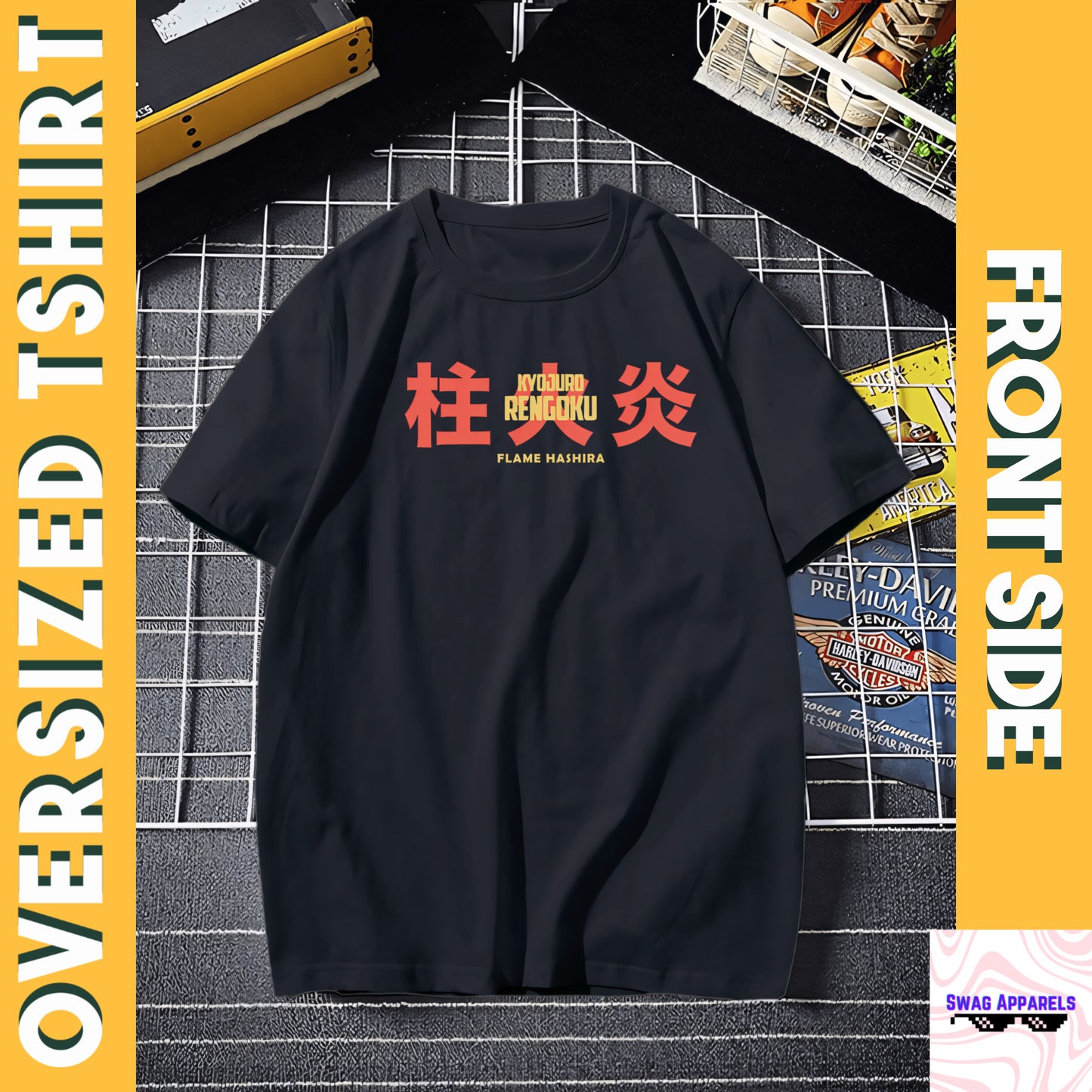 Rengoku Flame Hashira Oversized Tshirt