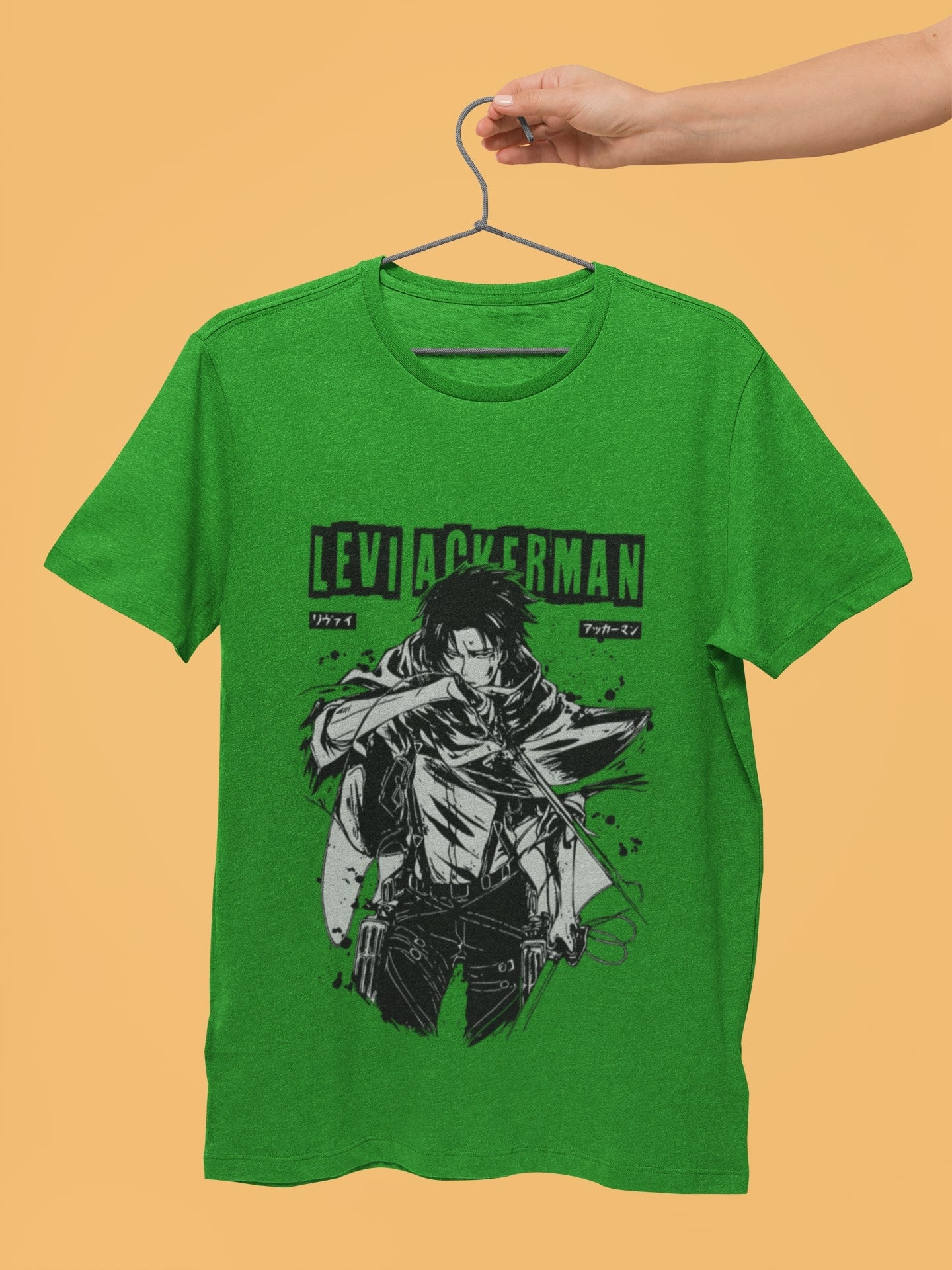 Levi Ackerman Attack on Titan Half-Sleeve Anime Tshirt