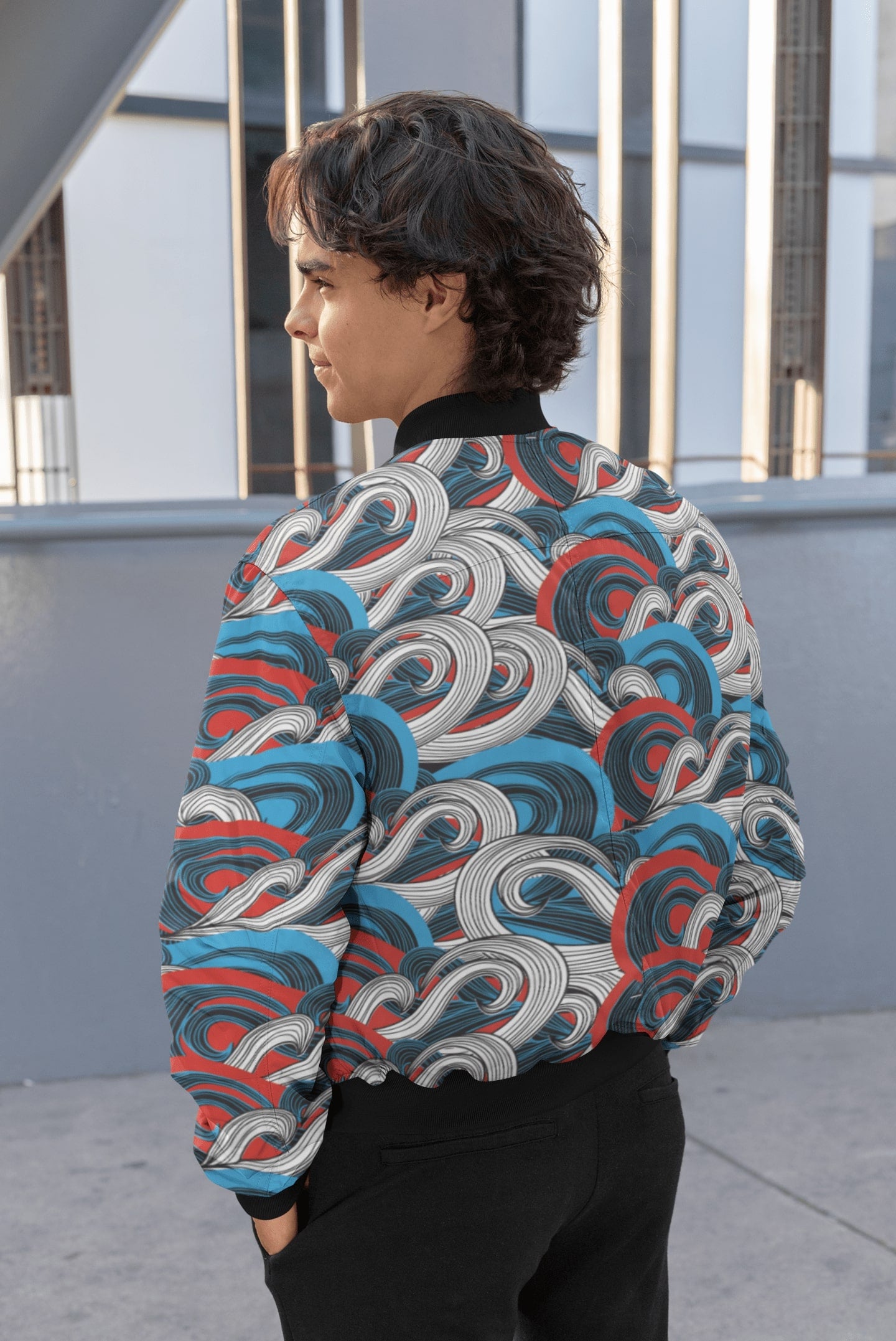 Ukiyo Waves Bomber Jacket