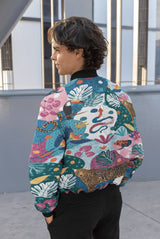 Abstract Tiger Bomber Jacket