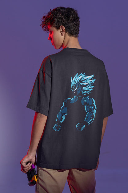 Vegeta Saiyan Prince: Dynamic DBZ Oversized T-Shirt