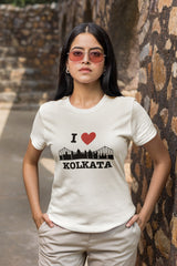 I Love Kolkata - Unisex White Tee