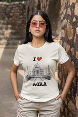 I Love Agra - Unisex White Tee