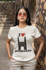 I Love Hyderabad - Unisex White Tee