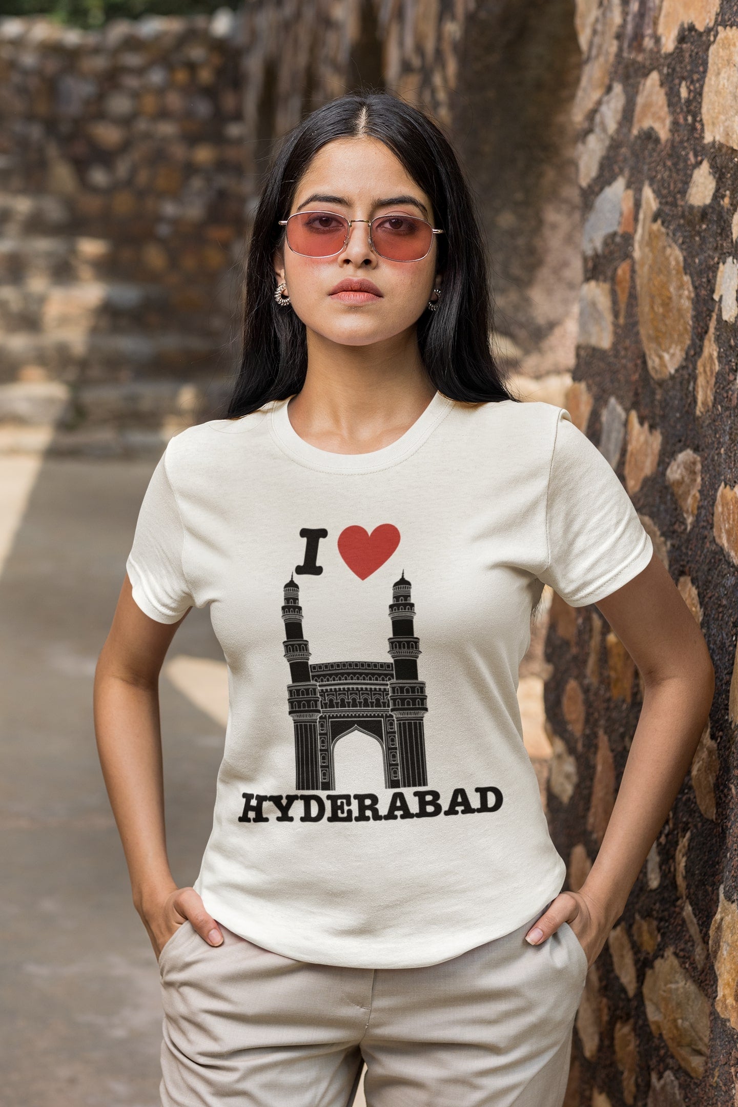 I Love Hyderabad - Unisex White Tee