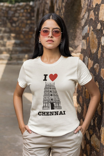 I Love Chennai - Unisex White Tee