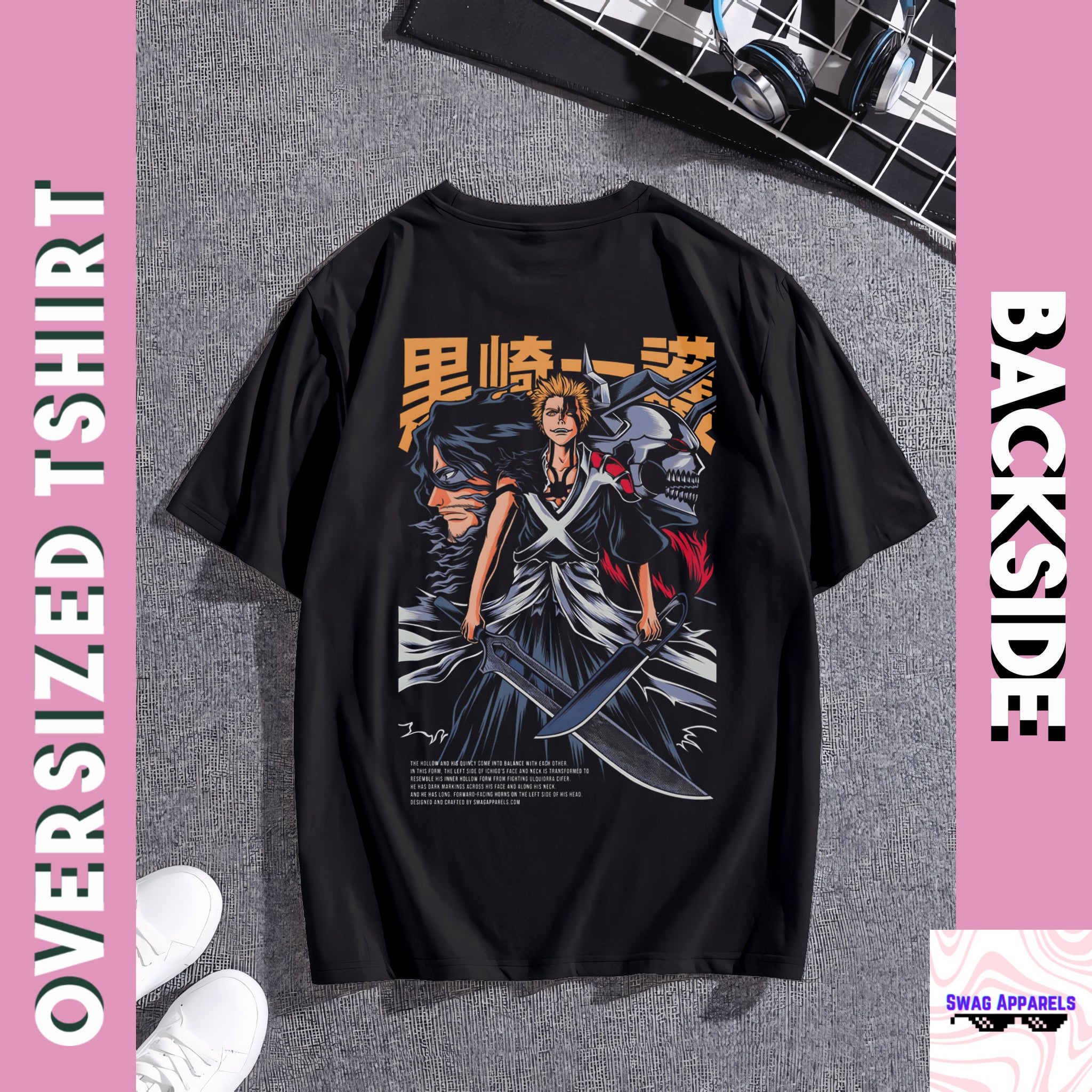 Bleach Ichigo Kurosaki  Oversized Tshirt