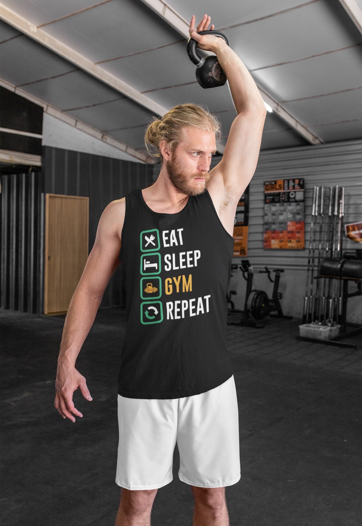 Eat Sleep Gym Repeat Gym Tank Top