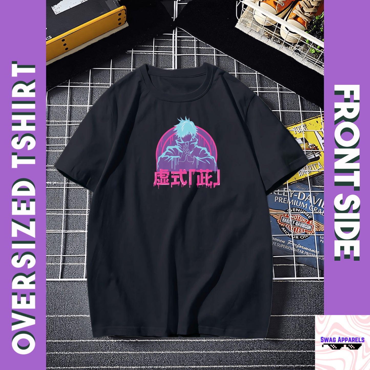 Gojo Hollow Purple Jujutsu Kaisen Oversized Tshirt